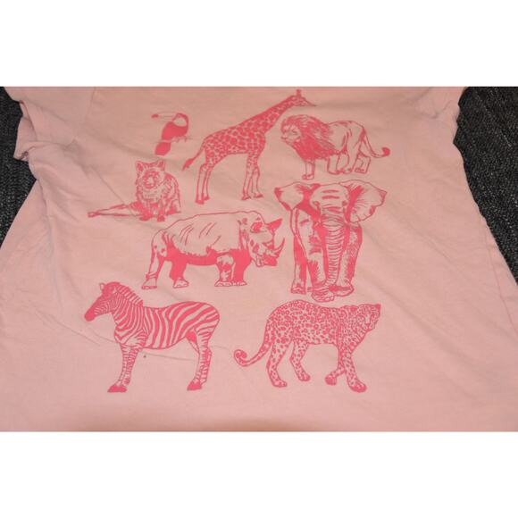 Gap Kids Short Sleeve Graphic Tee, Melon Orange with Zoo Print, XXL 14/16 - Picture 2 of 3